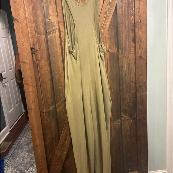 Athleta Sage Green One Piece Jumpsuit - Picture 3 of 5